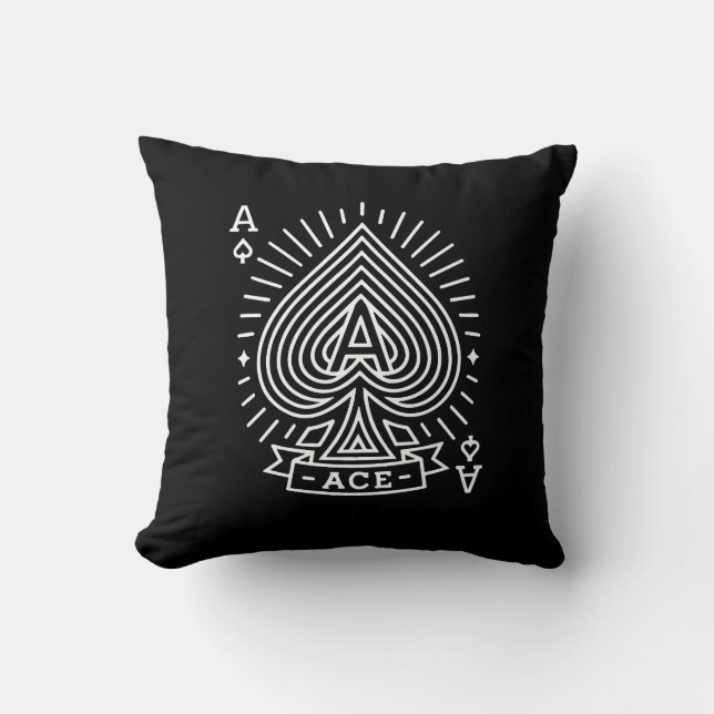 Ace of Spades - Monoline Sunburst Emblem Kudde (Framsida)