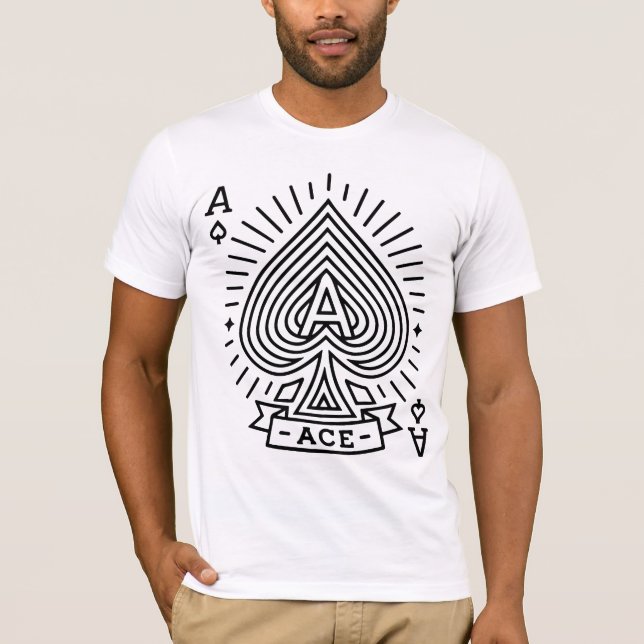 Ace of Spades - Monoline Sunburst Emblem T Shirt (Framsida)