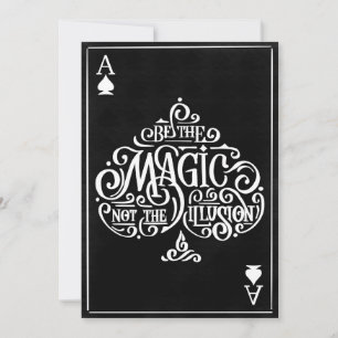 Ace of Spades Motivational Typography-citat Julkort