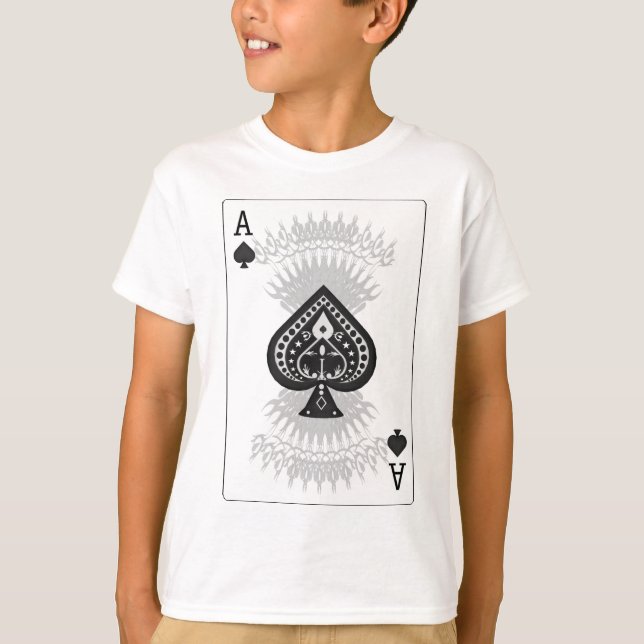 Ace of Spades Poker Card: T-shirt (Framsida)