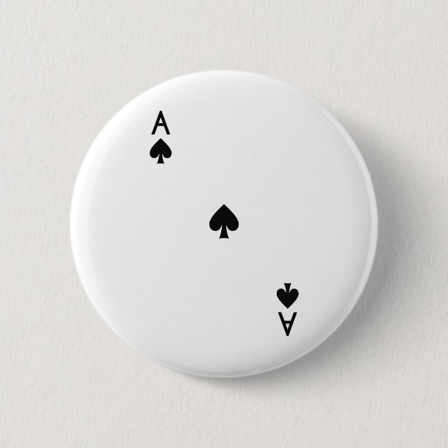 Ace of Spades Royal Flush Costume Halloween-uppspe Knapp (Framsida)