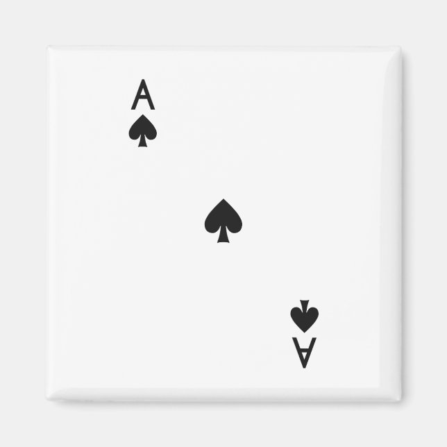 Ace of Spades Royal Flush Costume Halloween-uppspe Magnet (Framsidan)
