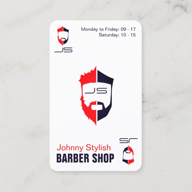 Ace of spades stil barbers visitkort (Framsida)
