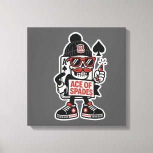 Ace of Spades Street Mascot - Pro Grind Edition Canvastryck