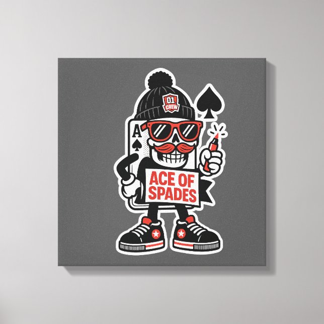 Ace of Spades Street Mascot - Pro Grind Edition Canvastryck (Framsida)