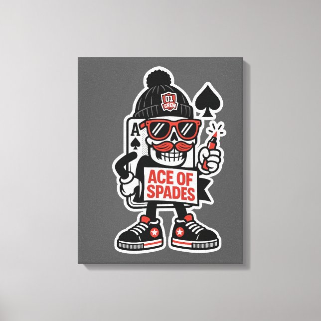 Ace of Spades Street Mascot - Pro Grind Edition Canvastryck (Framsida)