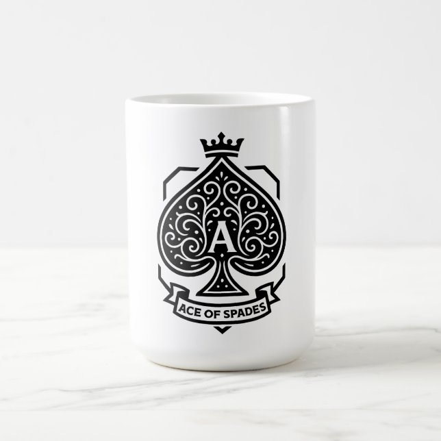 Ace of Spades Vapensköld - Crowned Filigree Kaffemugg (Center)
