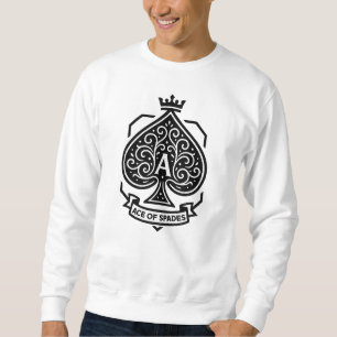 Ace of Spades Vapensköld - Crowned Filigree Lång Ärmad Tröja