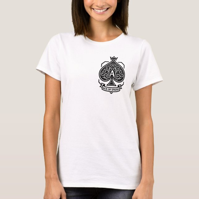 Ace of Spades Vapensköld - Crowned Filigree T Shirt (Framsida)
