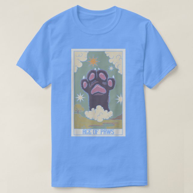Ace of Tassar Tarot Card Reader Cat Tass Occult Ta T Shirt (Design framsida)