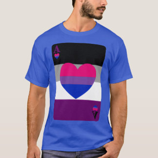 Ace play card Asexuellt and Biromantic T Shirt