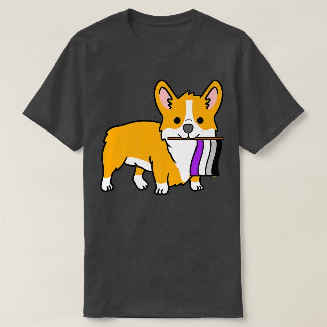 Ace Pride Corgi Aseual Gift  T Shirt (Design framsida)