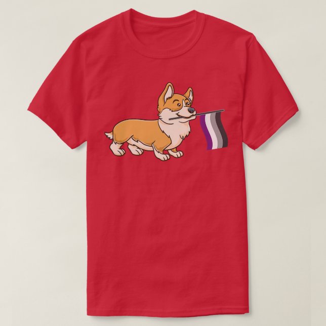 Ace Pride Corgi för Aseuals  T Shirt (Design framsida)