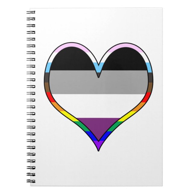 Ace Pride Heart - bärbar dator Anteckningsbok (Framsidan)