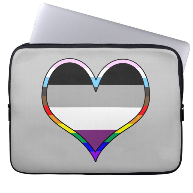 Ace Pride Heart Laptop Fodral (Framsidan)