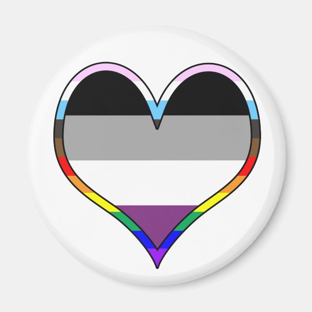 Ace Pride Heart Magnet (Framsidan)