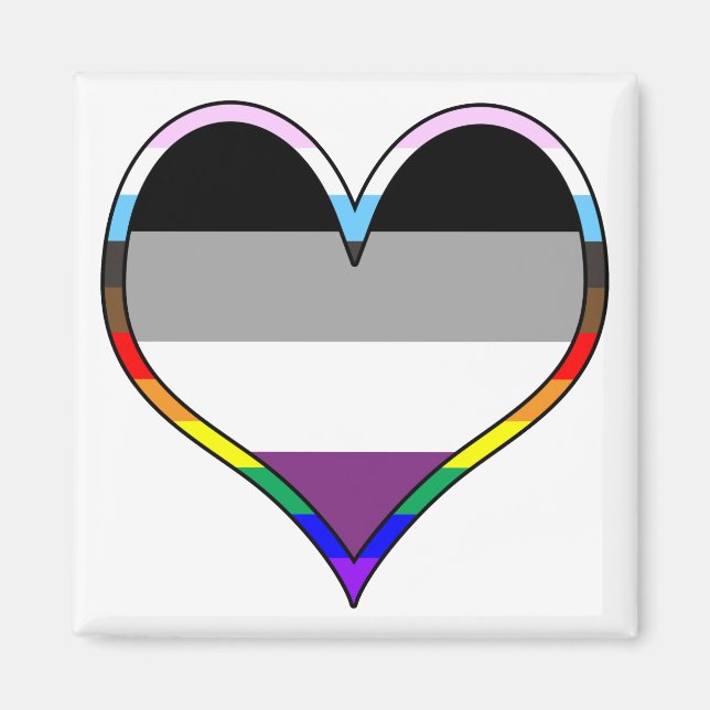 Ace Pride Heart Magnet (Framsidan)