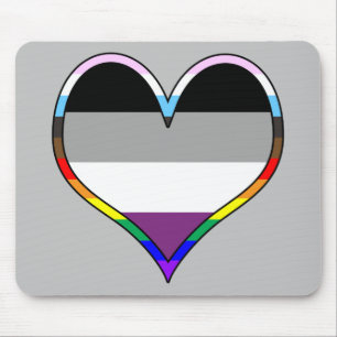 Ace Pride Heart Mouse Pad Musmatta