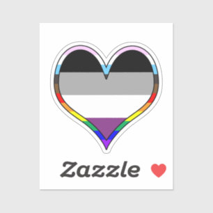 Ace Pride Heart Sticker Klistermärken