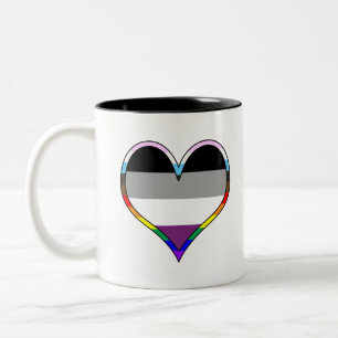 Ace Pride Heart Två-Tonad Mugg