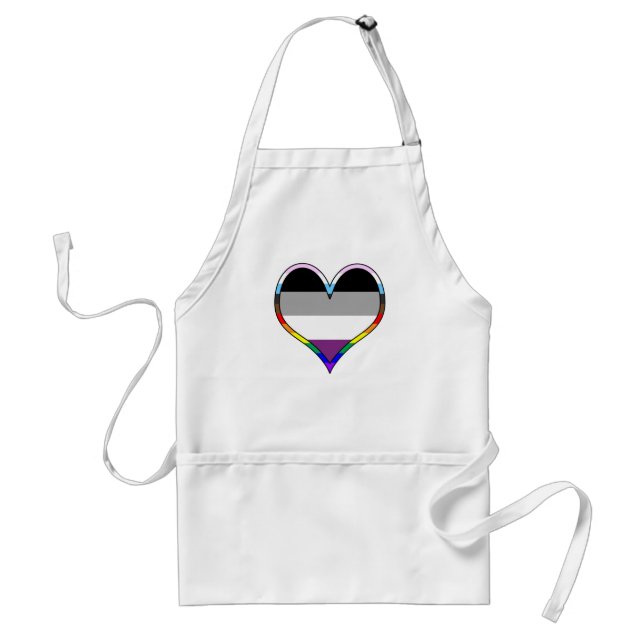 Ace Pride Heart Vuxen Apron Förkläde (Framsidan)