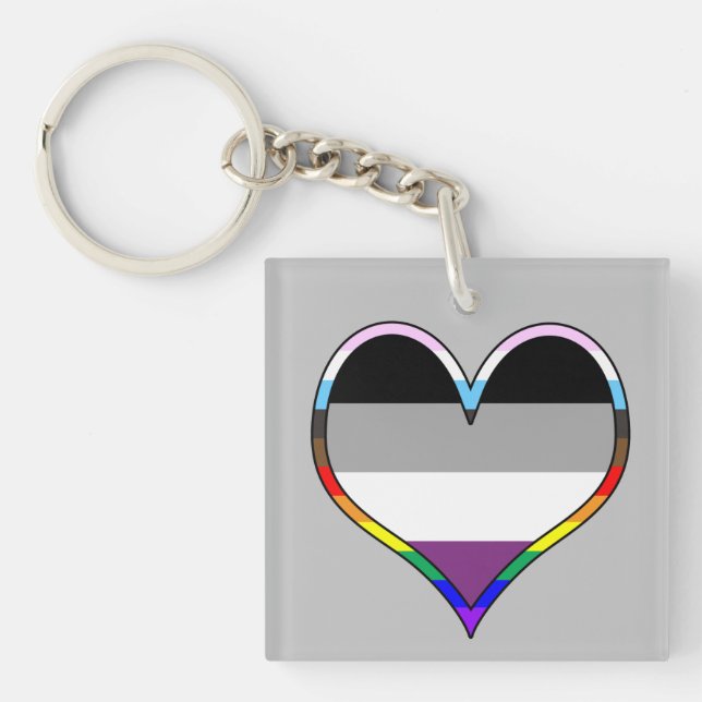 Ace Pride Hjärtnyckelring (Framsidan)