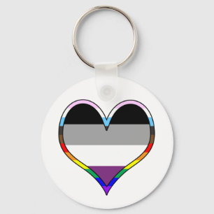 Ace Pride Hjärtnyckelring Nyckelring