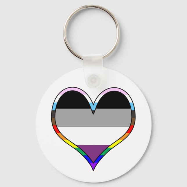 Ace Pride Hjärtnyckelring Nyckelring (Framsida)