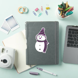 Ace Pride Snögubbe Snowpersons Lila Grått White Klistermärken