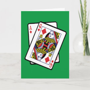 Ace & Queen of Diamonds 21:a födelsedag Born 2002 Kort