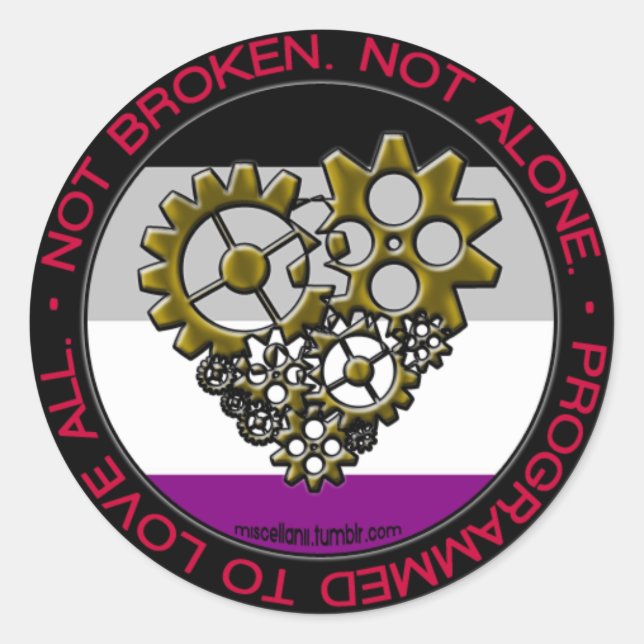 Ace Robot Pride Runt Klistermärke (Framsida)