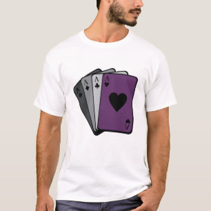 Ace Spades Asexuellt Flagga, hbt-gåva T Shirt