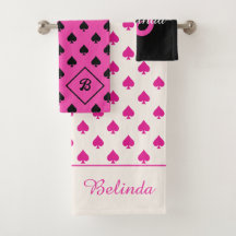 Ace Spades Mönster Finare Monogrammed Namn