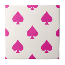 Ace Spades Mönster Rosa Retro Chic Finare