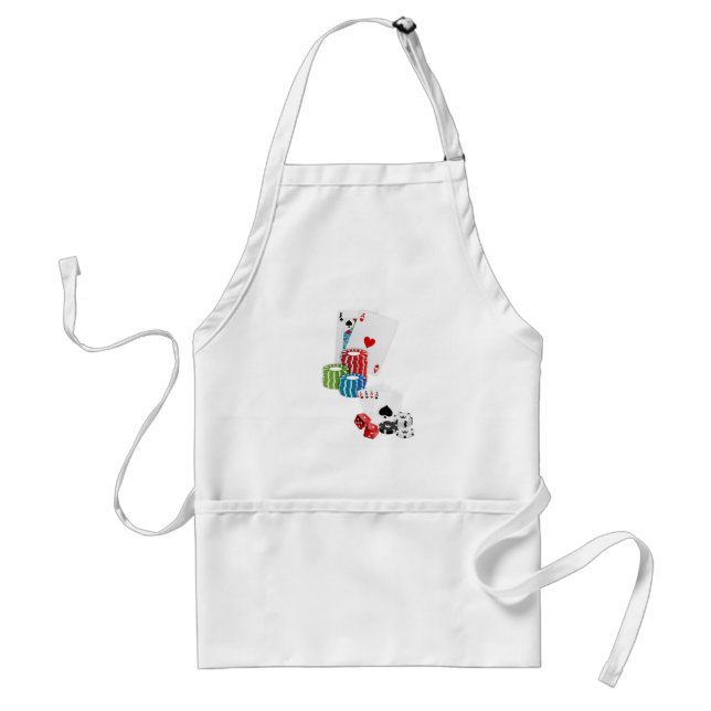 Ace Spelekort Dice Kitchen Apron Förkläde (Framsidan)