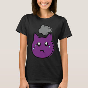 Ace Subtil Asexuell HBTQ Emo Sorgsen Katt HBTQ HBT T Shirt