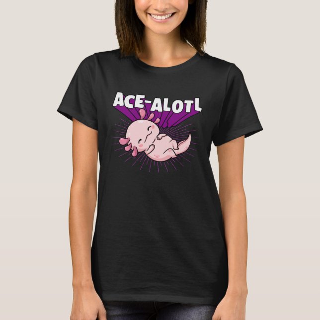 Acealotl Ace Alotl Asexual Pride Axolotl T Shirt (Framsida)