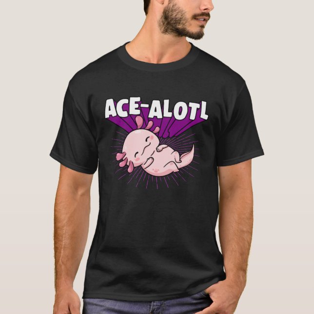 Acealotl Ace Alotl Asexual Pride Axolotl T Shirt (Framsida)
