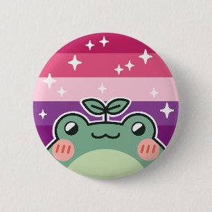 Aceflux LGBT Pride Flagga Frog Knapp