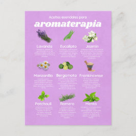 Aceites esenciales aromaterapia español lavanda vykort