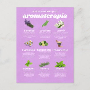 Aceites esenciales aromaterapia español lavanda vykort