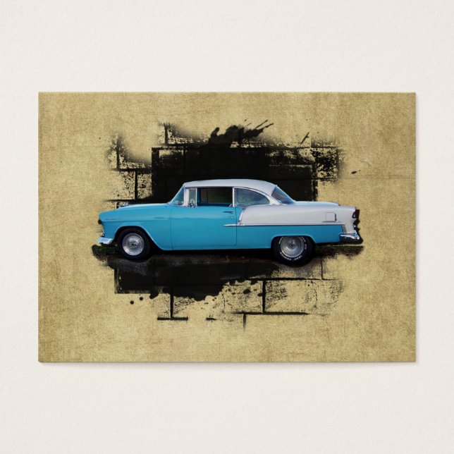 ACEO- 1955 Chevy Bel Luft - Classic Car- Mini Prin Visitkort (Framsidan)