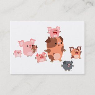 ACEO/Affärskort för Cute Tecknad-familjen Gris Visitkort