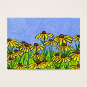 Aceo Art Card ~ Svartögda Susans Flowers Visitkort