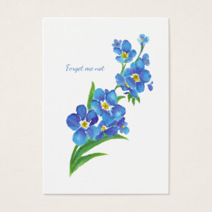 ACEO-ATC-vattenfärgen glömmer mig inte blommakon Visitkort