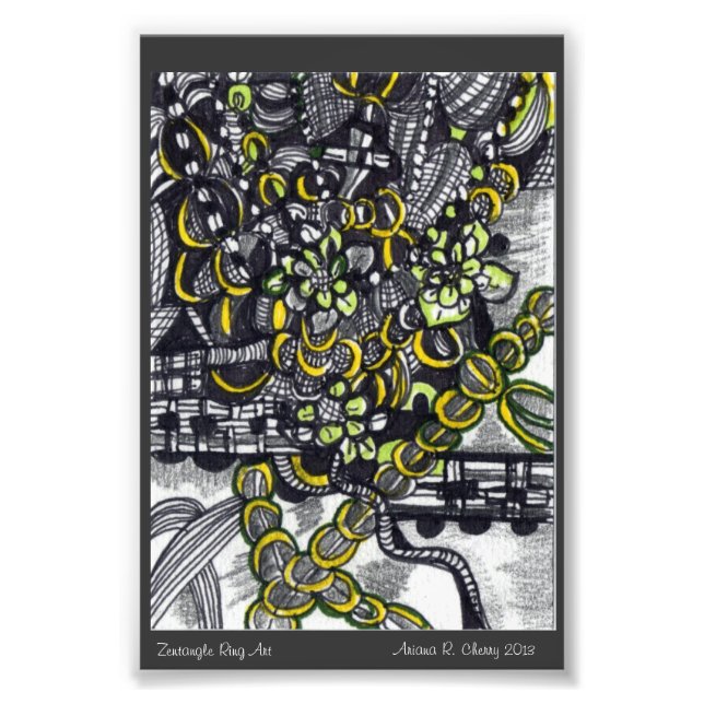 ACEO Ring Art i Bläck av Ariana R. Cherry Fototryck (Framsidan)