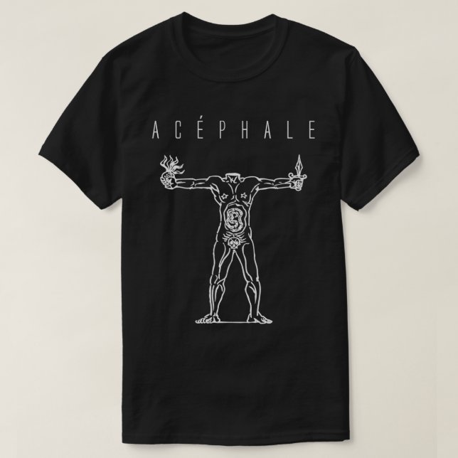 Acephale Bataille Klossowski Callois T Shirt (Design framsida)