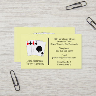 Aces Design Casino Visitkort