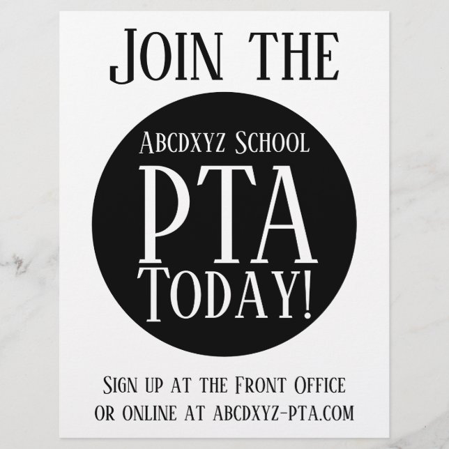 Aceserif PTA Flyer (Framsidan)