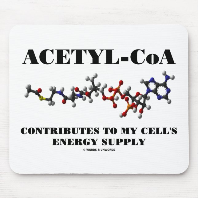 Acetyl-CoA bidrar till min cells energiförsörjning Musmatta (Framsidan)